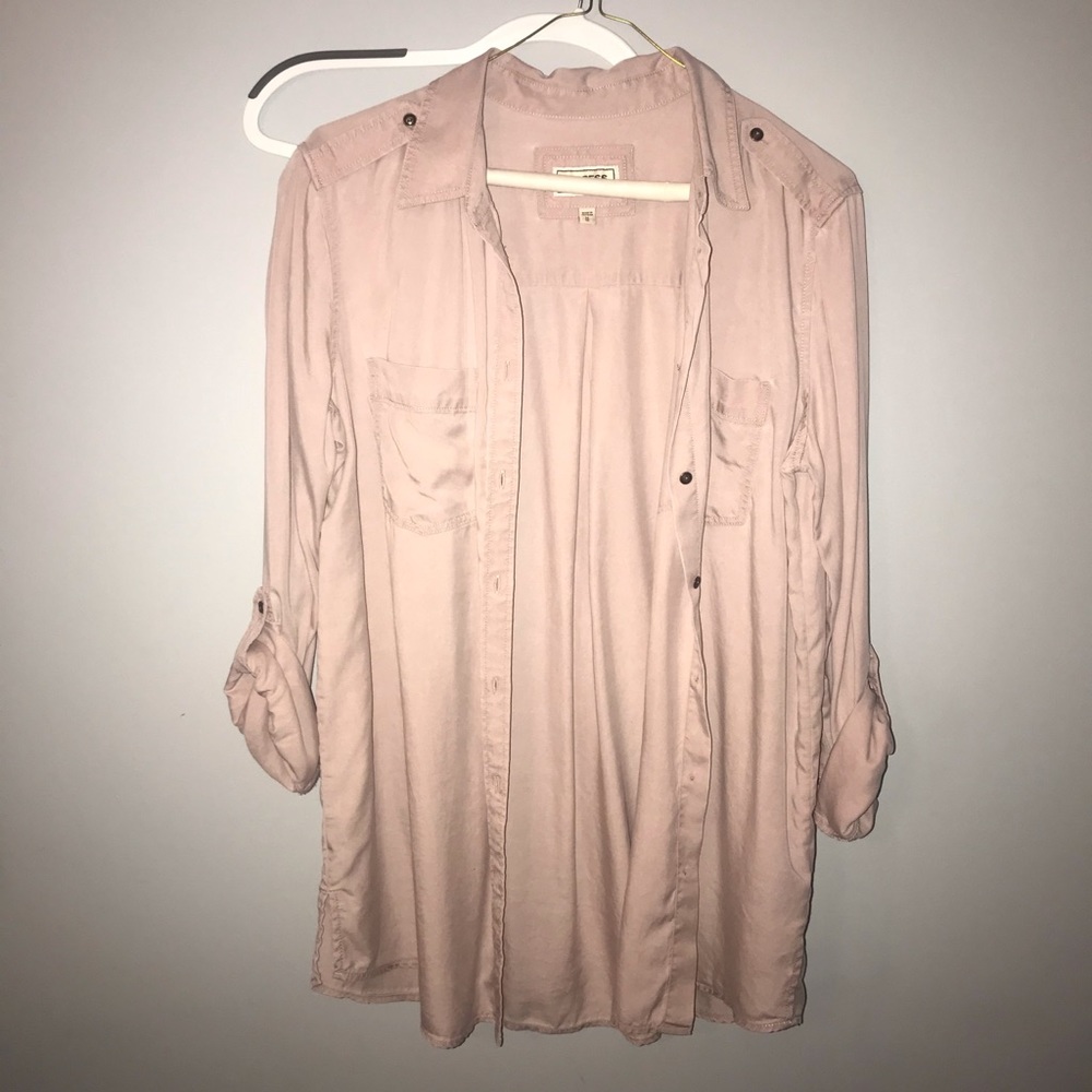 Pink button up